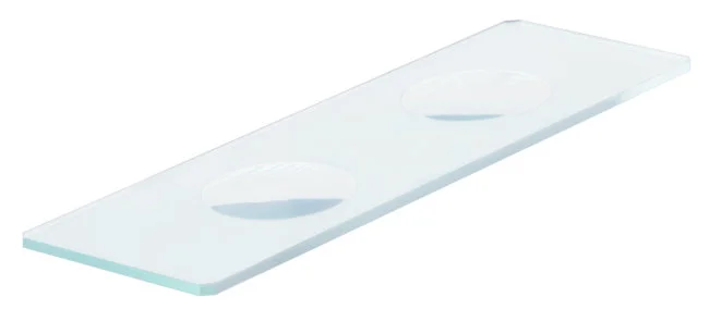 Стекла предметные с двумя лунками Levenhuk G50 2H, 50 шт. Стекла предметные с двумя лунками Levenhuk G50 2H, 50 шт.