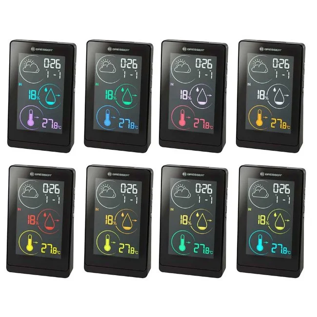Метеостанция Bresser Temeo Life H с цветным дисплеем, черная