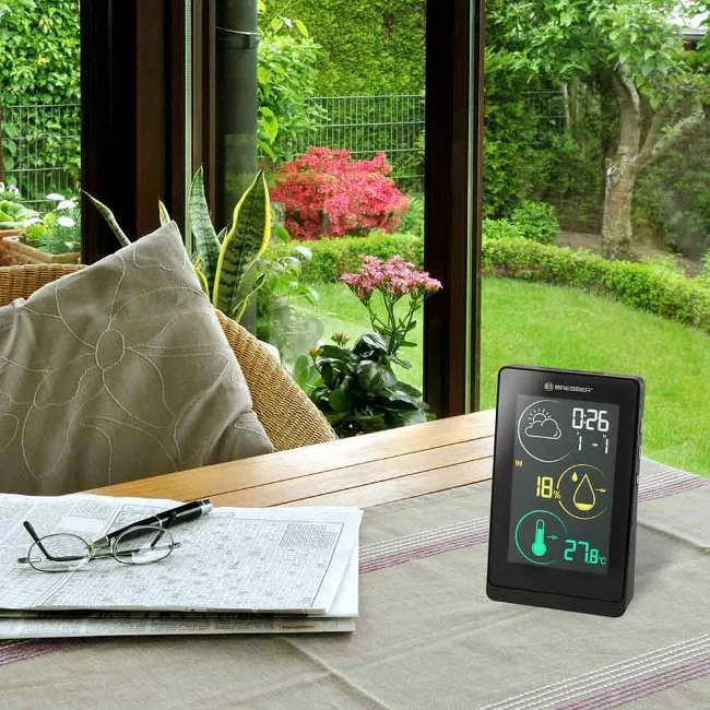 Метеостанция Bresser Temeo Life H с цветным дисплеем, черная