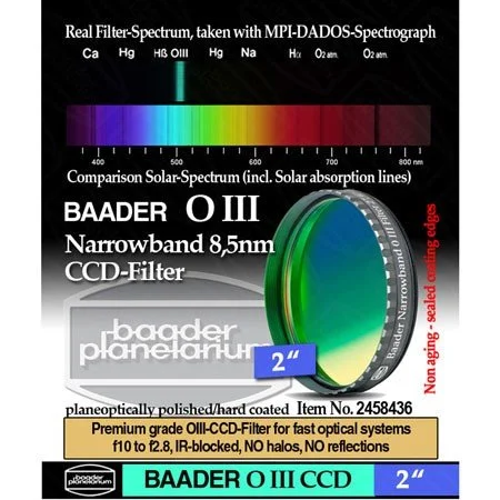 Фильтр Baader Planetarium O-III 8,5nm, 2" Фильтр Baader Planetarium O-III 8,5nm, 2"