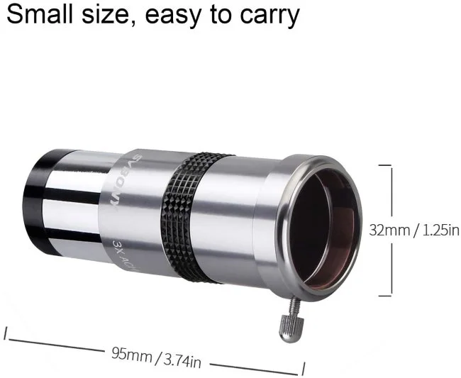 Линза Барлоу SVBONY 3х, 1,25", SV137 Линза Барлоу SVBONY 3х, 1,25", SV137