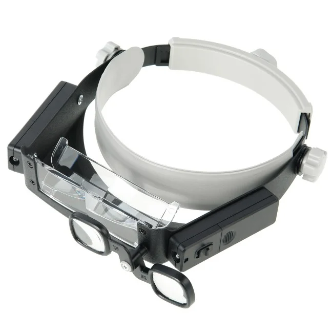 Лупа Veber MG81007-P налобная с подсветкой