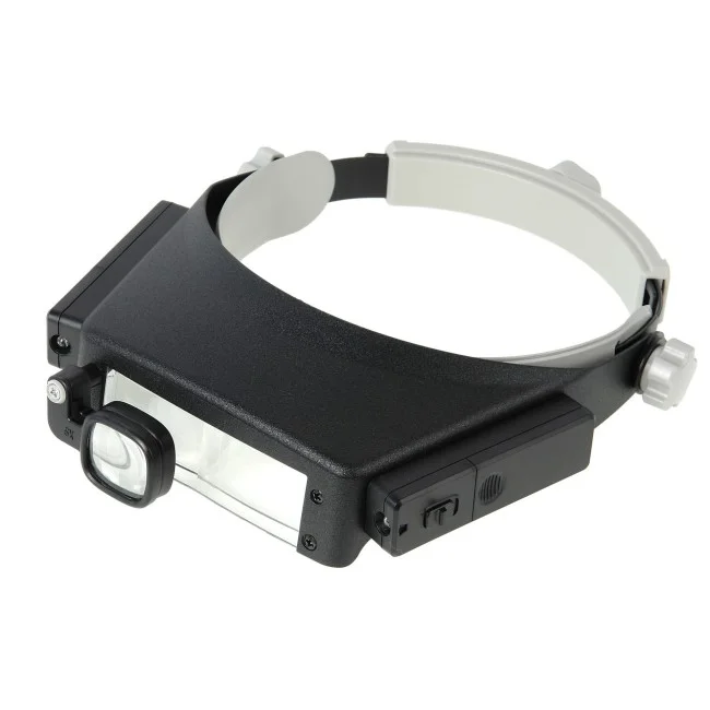 Лупа Veber MG81007-P налобная с подсветкой