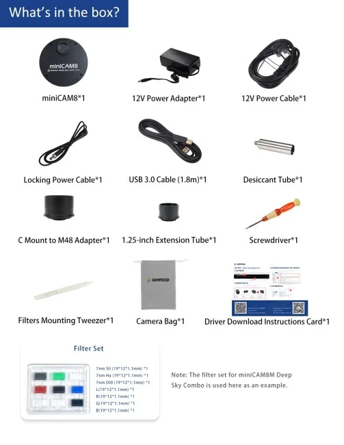 Астрономическая камера QHY miniCAM8M Deep sky combo