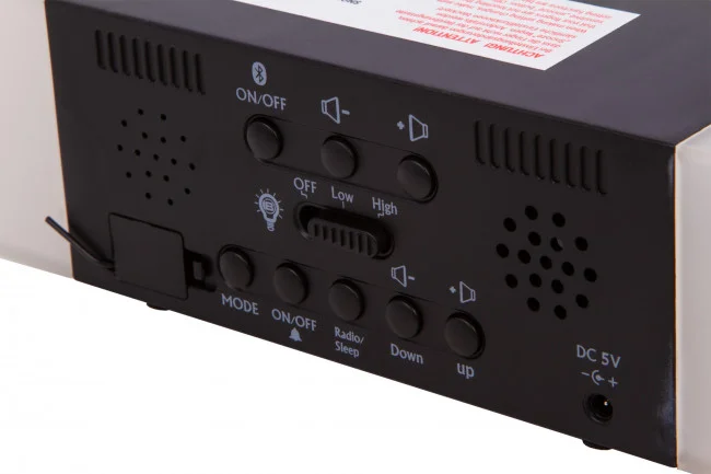 Радио с будильником и термометром Bresser MyTime Sunrise Bluetooth, черное Радио с будильником и термометром Bresser MyTime Sunrise Bluetooth, черное