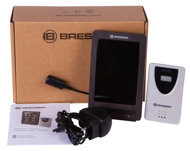 Метеостанция Bresser ClimaTemp WS с цветным дисплеем, в корпусе под дерево Метеостанция Bresser ClimaTemp WS с цветным дисплеем, в корпусе под дерево