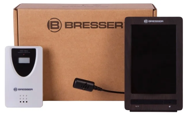 Метеостанция Bresser ClimaTemp WS с цветным дисплеем, в корпусе под дерево Метеостанция Bresser ClimaTemp WS с цветным дисплеем, в корпусе под дерево