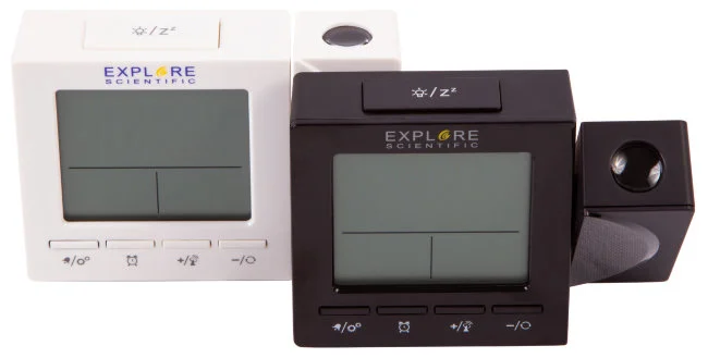 Часы цифровые Explore Scientific с проектором и термометром, белые