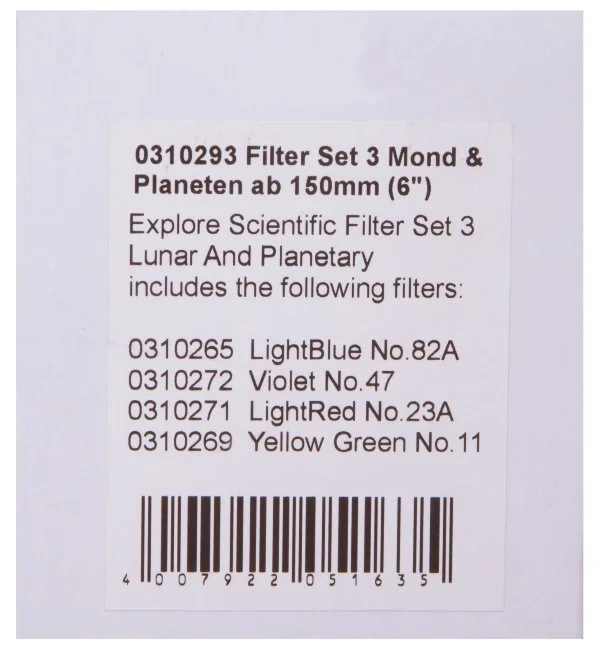 Набор светофильтров Explore Scientific №3 Набор светофильтров Explore Scientific №3