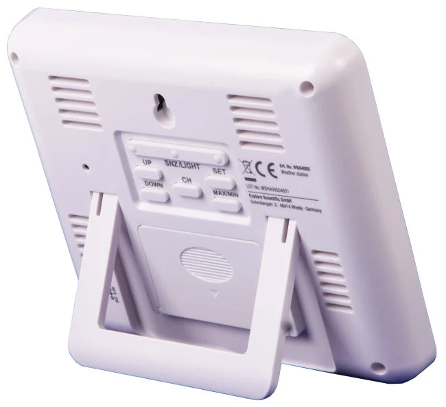 Метеостанция Explore Scientific с цветным экраном и тремя датчиками, белая