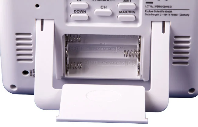 Метеостанция Explore Scientific с цветным экраном и тремя датчиками, белая