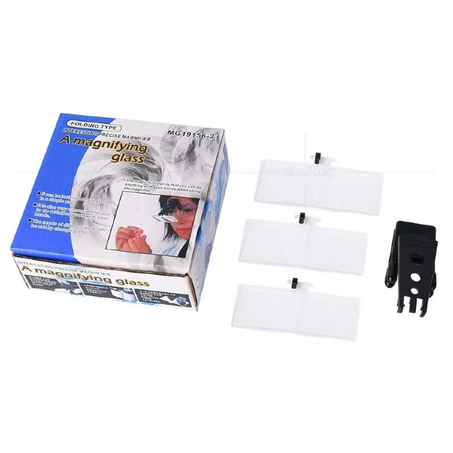 Лупа налобная 1.5x/2.5x/3.5x (насадка на очки) Kromatech MG19156-2