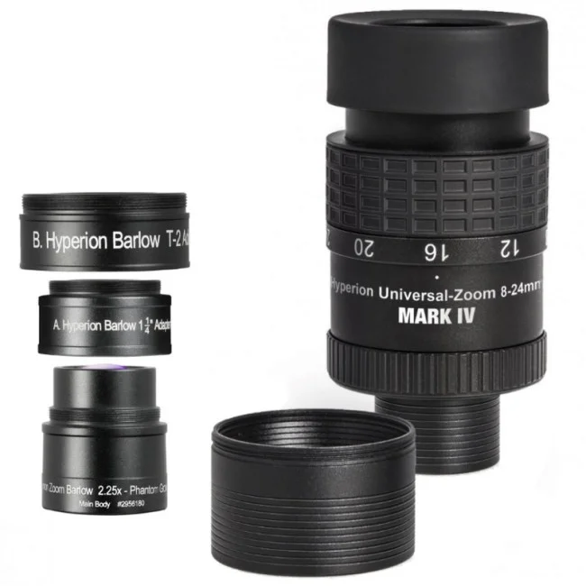 Окуляр Baader Hyperion Mark IV Zoom Deluxe - 3.5-24mm, 1.25" и 2" Окуляр Baader Hyperion Mark IV Zoom Deluxe - 3.5-24mm, 1.25" и 2"