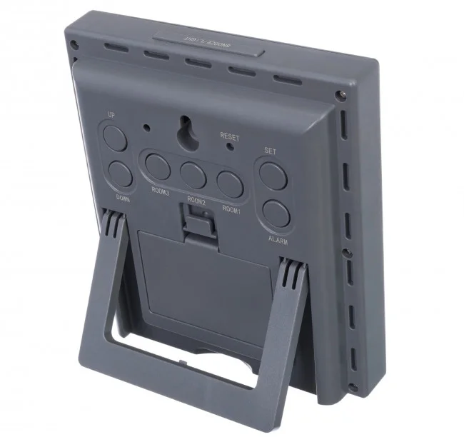 Метеостанция Bresser Temeo Hygro Quadro Prestige с тремя датчиками, серая