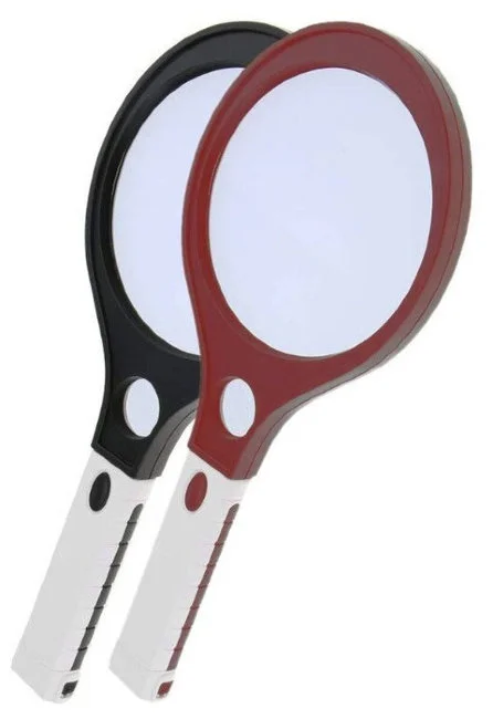 Лупа ручная круглая 3x/10х-138мм для чтения (ракетка) с подсветкой (4 LED) Kromatech MG80138A Лупа ручная круглая 3x/10х-138мм для чтения (ракетка) с подсветкой (4 LED) Kromatech MG80138A