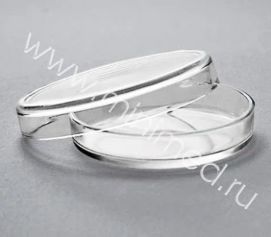 Чашка микробиологическая (Петри) 100х20 мм, стеклянная, с крышкой