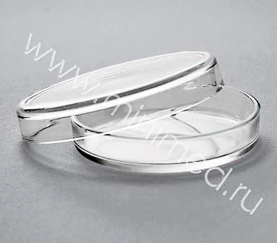 Чашка микробиологическая (Петри) 100х20 мм, стеклянная, с крышкой