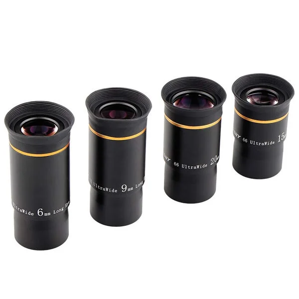 Набор окуляров SVBONY 66°, 1,25" (6мм, 9мм, 15мм, 20мм)