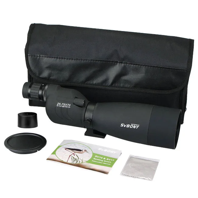 Зрительная труба SVBONY 25-75х70 с прямым изображением (F9326A) Зрительная труба SVBONY 25-75х70 с прямым изображением (F9326A)