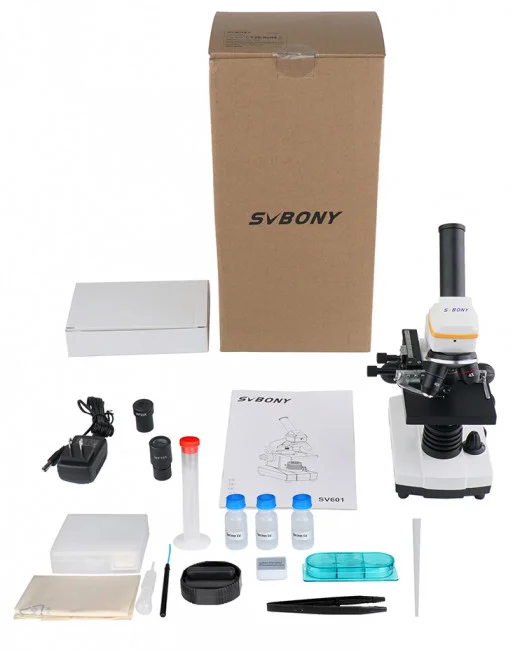 Микроскоп школьный SVBONY SV601 40-1600x