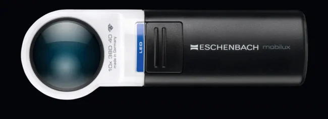 Лупа асферическая Eschenbach mobilux LED, 35 мм, 10.0х Лупа асферическая Eschenbach mobilux LED, 35 мм, 10.0х