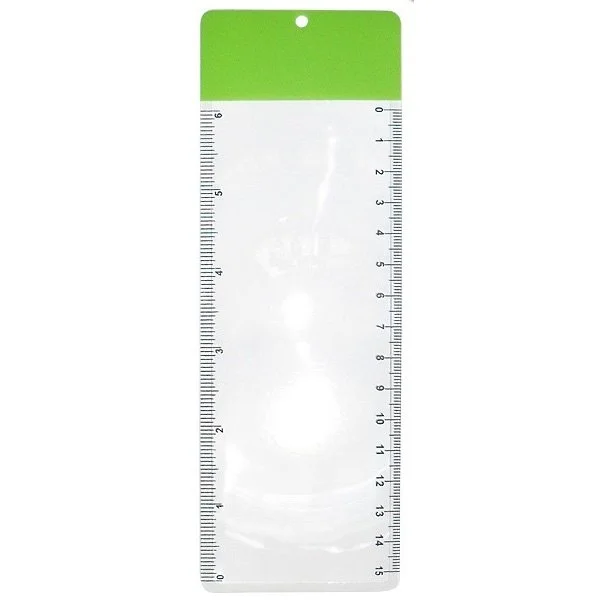 Лупа карманная линза Френеля гибкая (линейка-закладка 190х65 мм) для чтения Kromatech