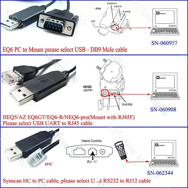 Кабель EQ-MOD для монтировок Sky-Watcher HEQ5, EQ6 Кабель EQ-MOD для монтировок Sky-Watcher HEQ5, EQ6