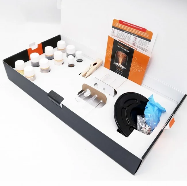 Большой набор химических экспериментов для детей "Природа огня"