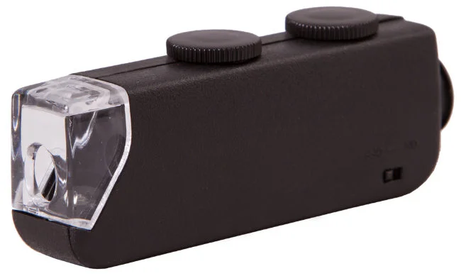 Микроскоп карманный Bresser 60x-100x со светодиодной подсветкой Микроскоп карманный Bresser 60x-100x со светодиодной подсветкой