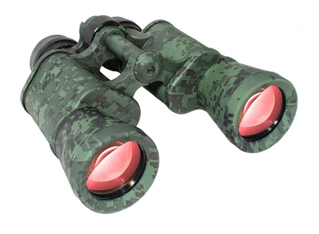 Бинокль КОМЗ БПЦc 10х40 с дальномерной сеткой рубин пиксель Бинокль КОМЗ БПЦc 10х40 с дальномерной сеткой рубин пиксель