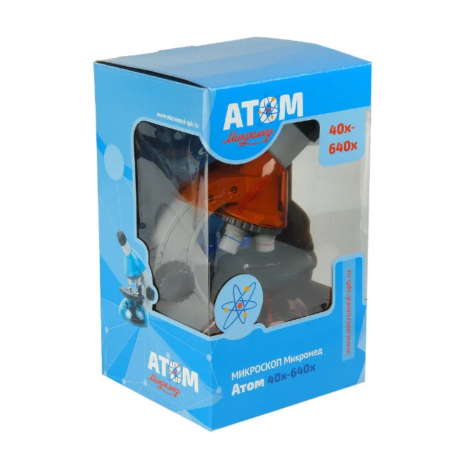 Микроскоп Микромед Атом 40x-640x (апельсин)