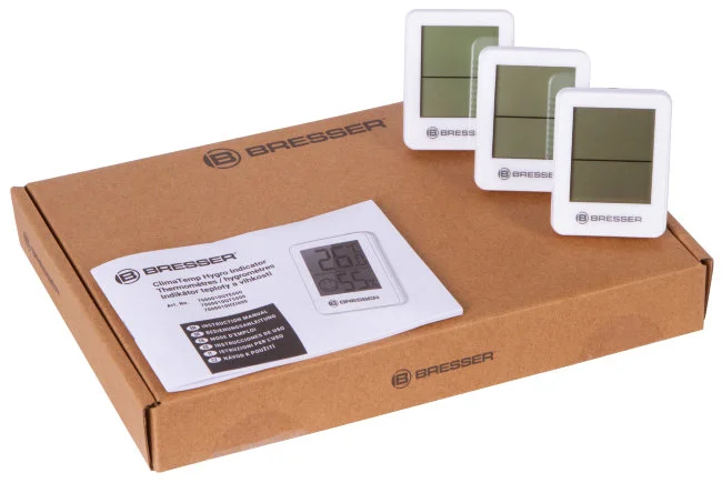 Гигрометр и термометр Bresser Temeo Hygro, набор 3 шт., белый Гигрометр и термометр Bresser Temeo Hygro, набор 3 шт., белый