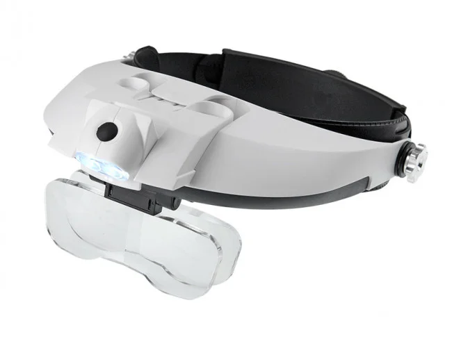 Лупа Veber 81001-G (лупа налобная с подсветкой) Лупа Veber 81001-G (лупа налобная с подсветкой)