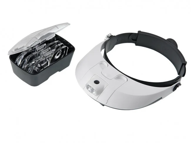 Лупа Veber 81001-G (лупа налобная с подсветкой) Лупа Veber 81001-G (лупа налобная с подсветкой)