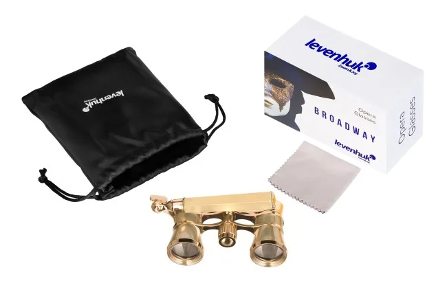 Театральный бинокль-лорнет Levenhuk Broadway 325E, золотистый Театральный бинокль-лорнет Levenhuk Broadway 325E, золотистый