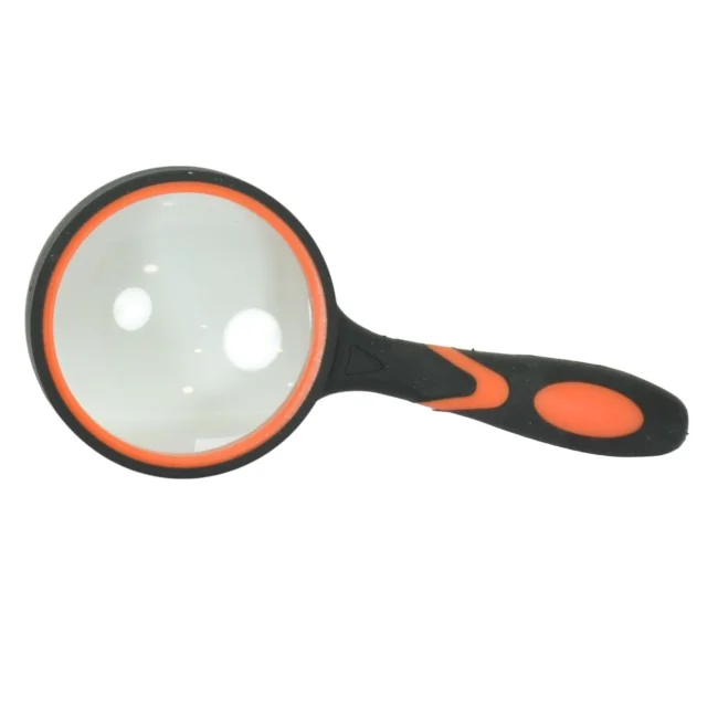 Лупа ручная круглая 4х-75мм для чтения (резиновая двуцветная ручка) Kromatech Лупа ручная круглая 4х-75мм для чтения (резиновая двуцветная ручка) Kromatech