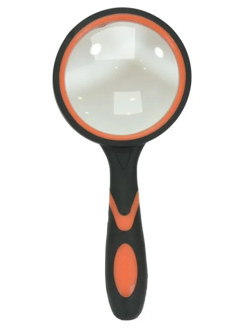Лупа ручная круглая 4х-75мм для чтения (резиновая двуцветная ручка) Kromatech Лупа ручная круглая 4х-75мм для чтения (резиновая двуцветная ручка) Kromatech