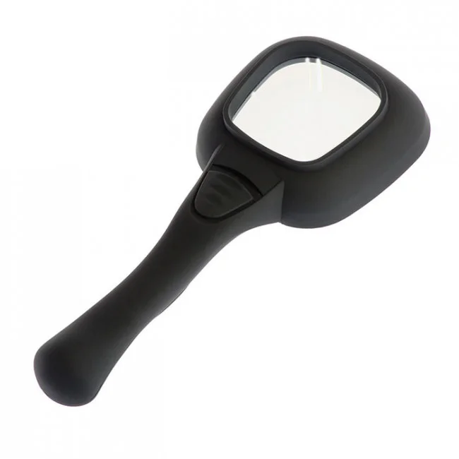 Лупа с ручкой и подсветкой Veber 600558, 3x, 52x52 мм Лупа с ручкой и подсветкой Veber 600558, 3x, 52x52 мм
