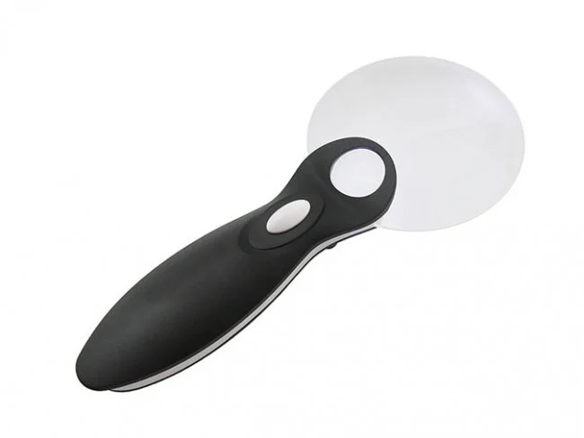 Лупа с ручкой и подсветкой Veber G-288-090, 3x-6x, 90 мм