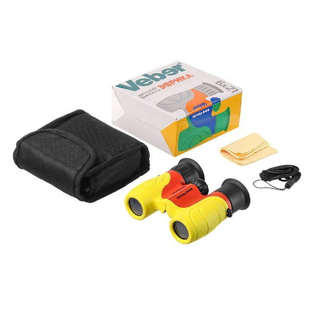 Бинокль детский Veber Эврика 6x21 Y/R (желт/красн)