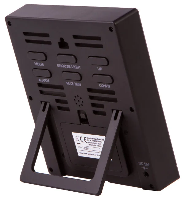 Метеостанция Bresser ClimaTemp Hygro Quadro с тремя датчиками, черная