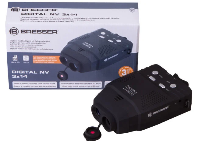 Монокуляр ночного видения цифровой Bresser 3x14, с функцией записи Монокуляр ночного видения цифровой Bresser 3x14, с функцией записи