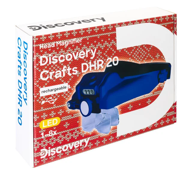 Лупа налобная с аккумулятором Discovery Crafts DHR 20