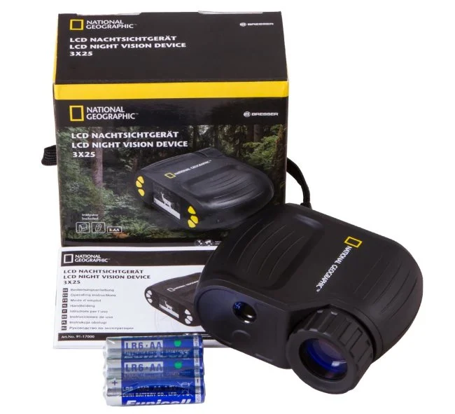 Монокуляр ночного видения цифровой Bresser National Geographic 3x25, с экраном Монокуляр ночного видения цифровой Bresser National Geographic 3x25, с экраном