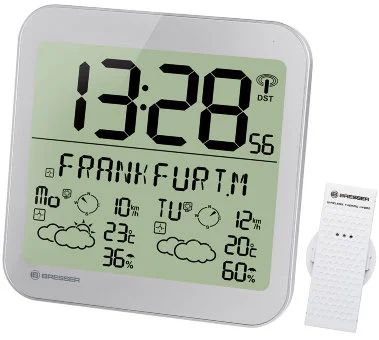 Часы настенные Bresser MyTime Meteotime LCD, белые