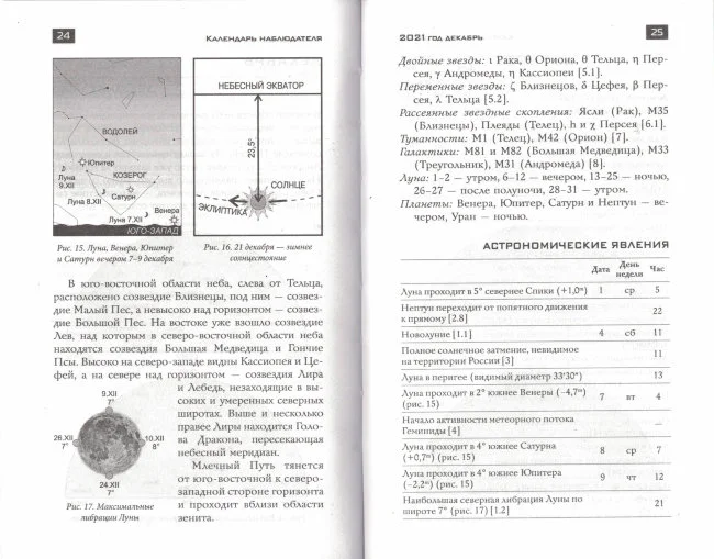 Школьный астрономический календарь на 2021/2022 год