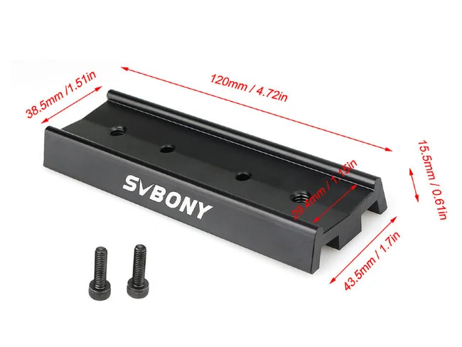 Пластина крепежная SVBONY 120 мм