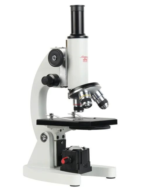 Микроскоп школьный Микромед Эврика 40х-640х (зеркало, LED)