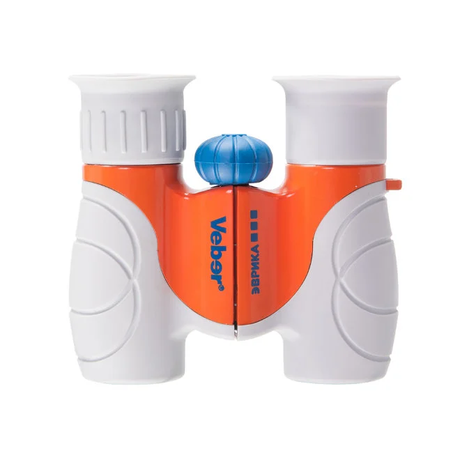 Бинокль детский Veber Эврика 6x21 серый/оранжевый Бинокль детский Veber Эврика 6x21 серый/оранжевый