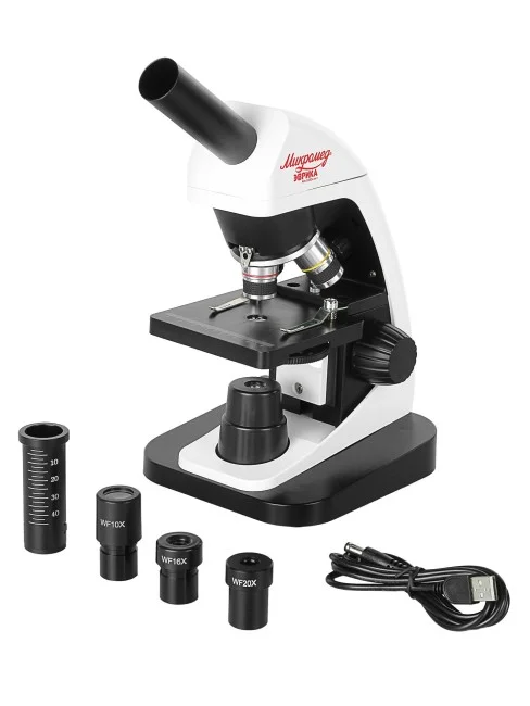 Микроскоп школьный Микромед Эврика 40х-1600х (вар. 3)